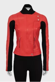 Red leather jacket