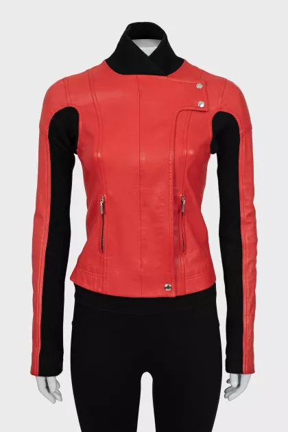 Red leather jacket