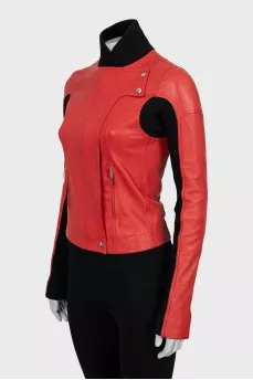 Red leather jacket