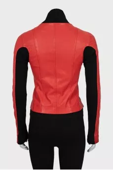 Red leather jacket