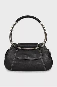 Vintage bag with metal handles