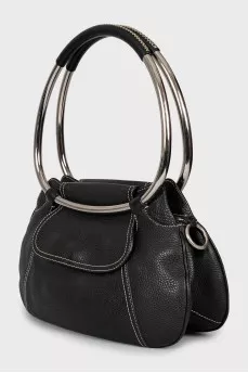 Vintage bag with metal handles