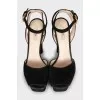 Black suede sandals