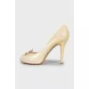 Yellow leather shoes