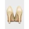 Yellow leather shoes