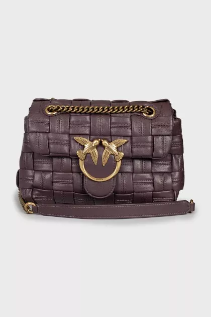 Purple eco-leather bag