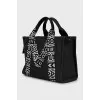 Signature print tote bag