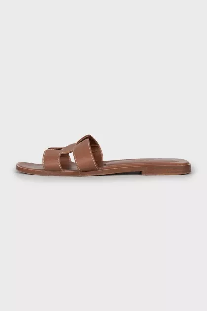 Oran brown flip flops
