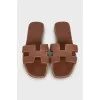 Oran brown flip flops