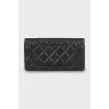 Leather wallet with brand logo