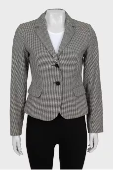 Black and white jacket with a small print