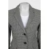 Black and white jacket with a small print