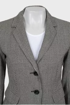 Black and white jacket with a small print