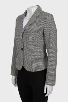 Black and white jacket with a small print