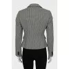 Black and white jacket with a small print