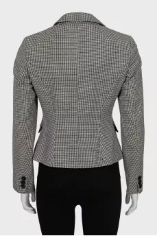 Black and white jacket with a small print