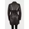 Dark brown fitted raincoat
