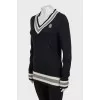 Pullover with branded patch
