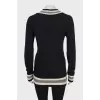 Pullover with branded patch