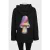 Hoodie with print on the back