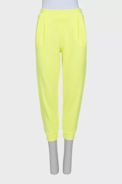 Cropped high waist trousers