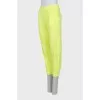 Cropped high waist trousers