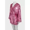 Wrap dress with sequins