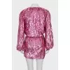 Wrap dress with sequins