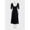 Black velvet dress