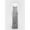 Translucent dress with cuts