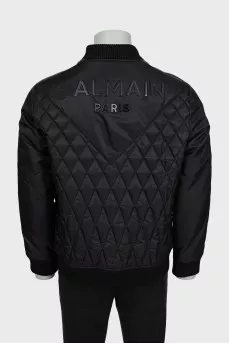 Men's bomber jacket with branded logo