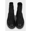 Textile boots with brand logo