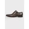 Brown leather lace-up shoes