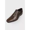 Brown leather lace-up shoes