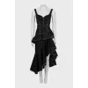 Denim dress with accent seams