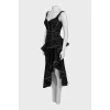 Denim dress with accent seams