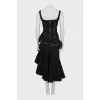 Denim dress with accent seams