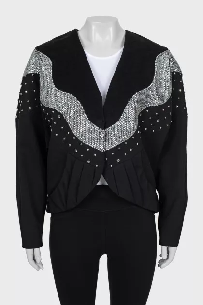 Jacket decorated with sequins