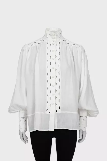 Loose fit button down blouse