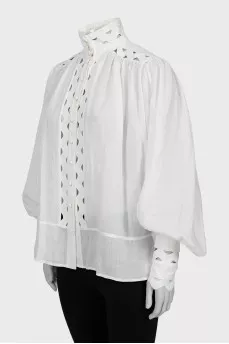 Loose fit button down blouse