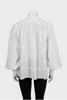 Loose fit button down blouse