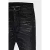 Regular fit jeans with rhinestones