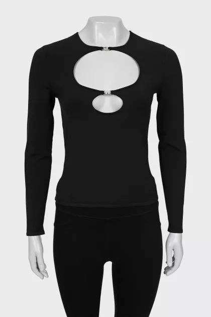 Black fitted top