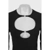Black fitted top