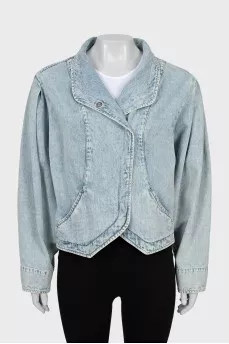 Denim jacket with buttons