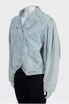 Denim jacket with buttons
