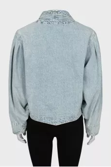 Denim jacket with buttons
