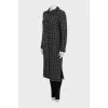 Straight cut coat with branded buttons