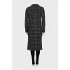 Straight cut coat with branded buttons