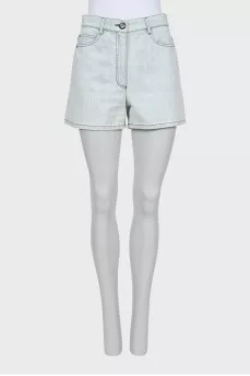 Blue shorts with brand logo